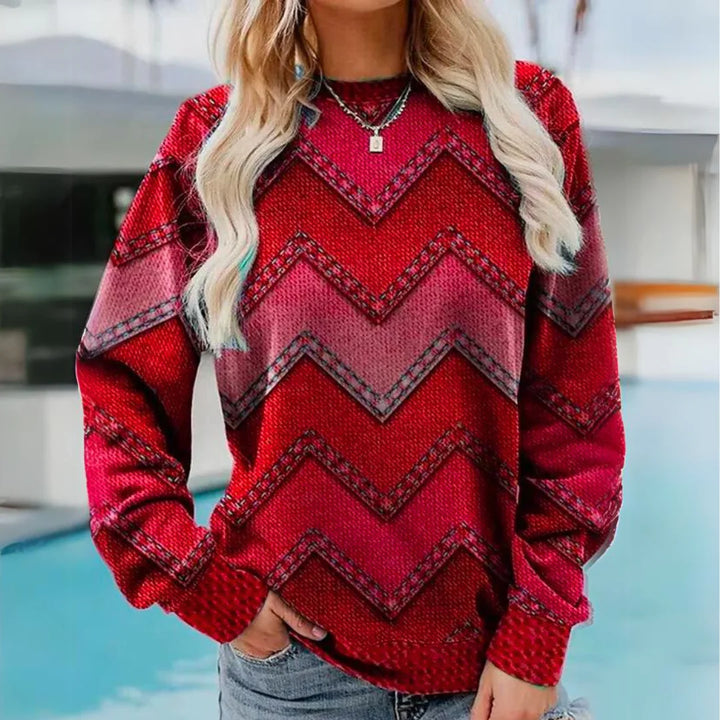 Amalie - Farverig Retro Sweater