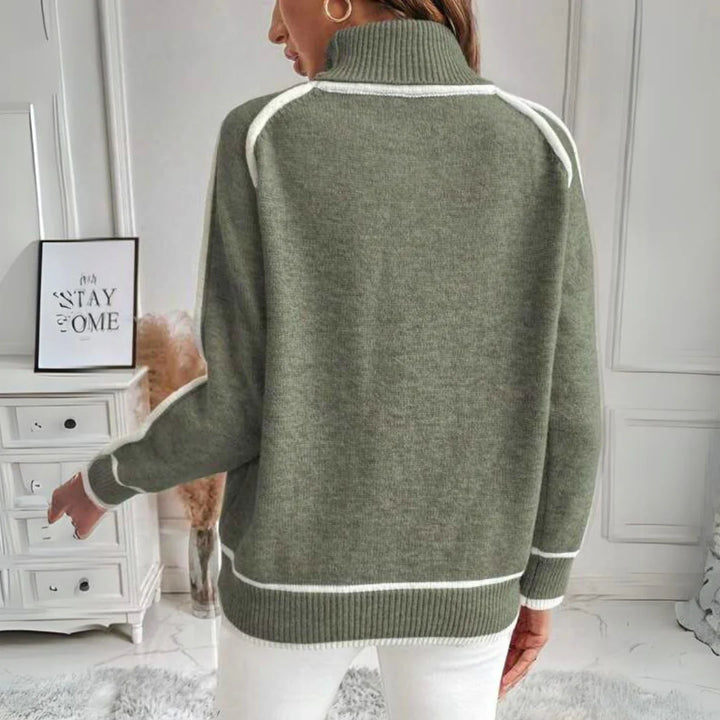 Lykke - Luksuriøs Olivengrøn Striksweater