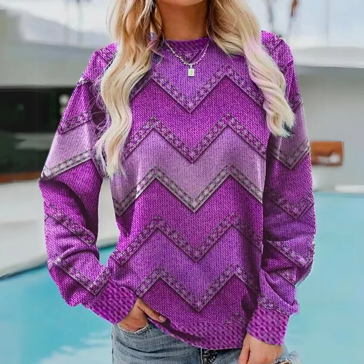 Amalie - Farverig Retro Sweater