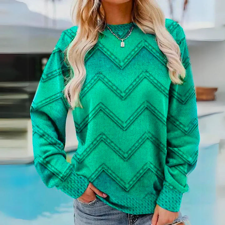 Amalie - Farverig Retro Sweater